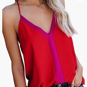 Red and pink tank